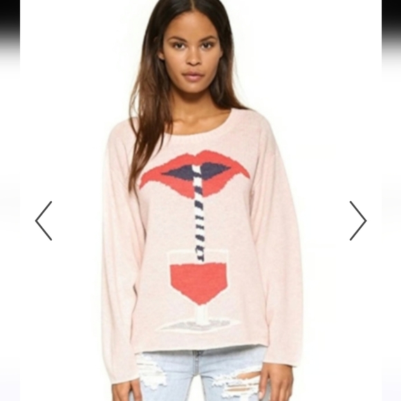 WILDFOX Suck It Up Dinner Party Sweater Vintage Lace Size XS - Picture 14 of 15